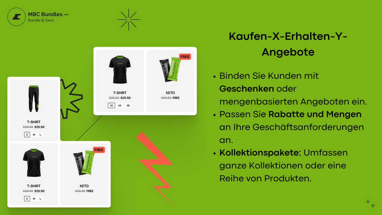 BOGO-Bundle-Widget und Kaufe X, erhalte Y-Bundles