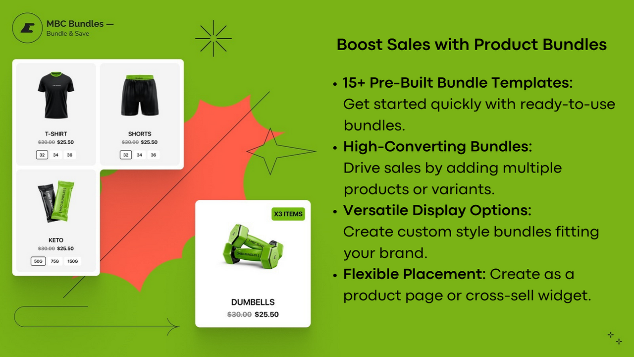 Bundle Packs og cross-sell bundle Widget på en produktside