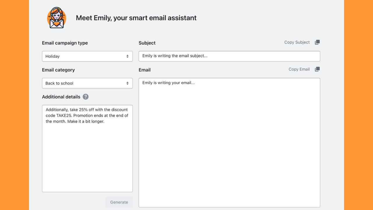 Emily ‑ Smart Email Assistant Screenshot