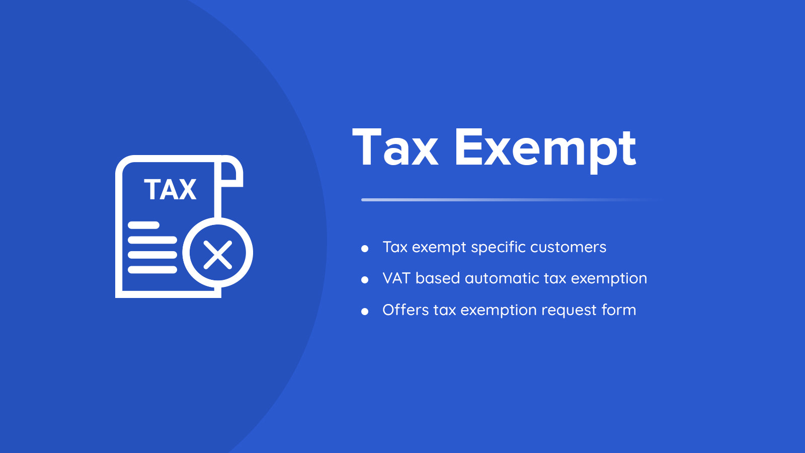 Application d'exemption de taxe