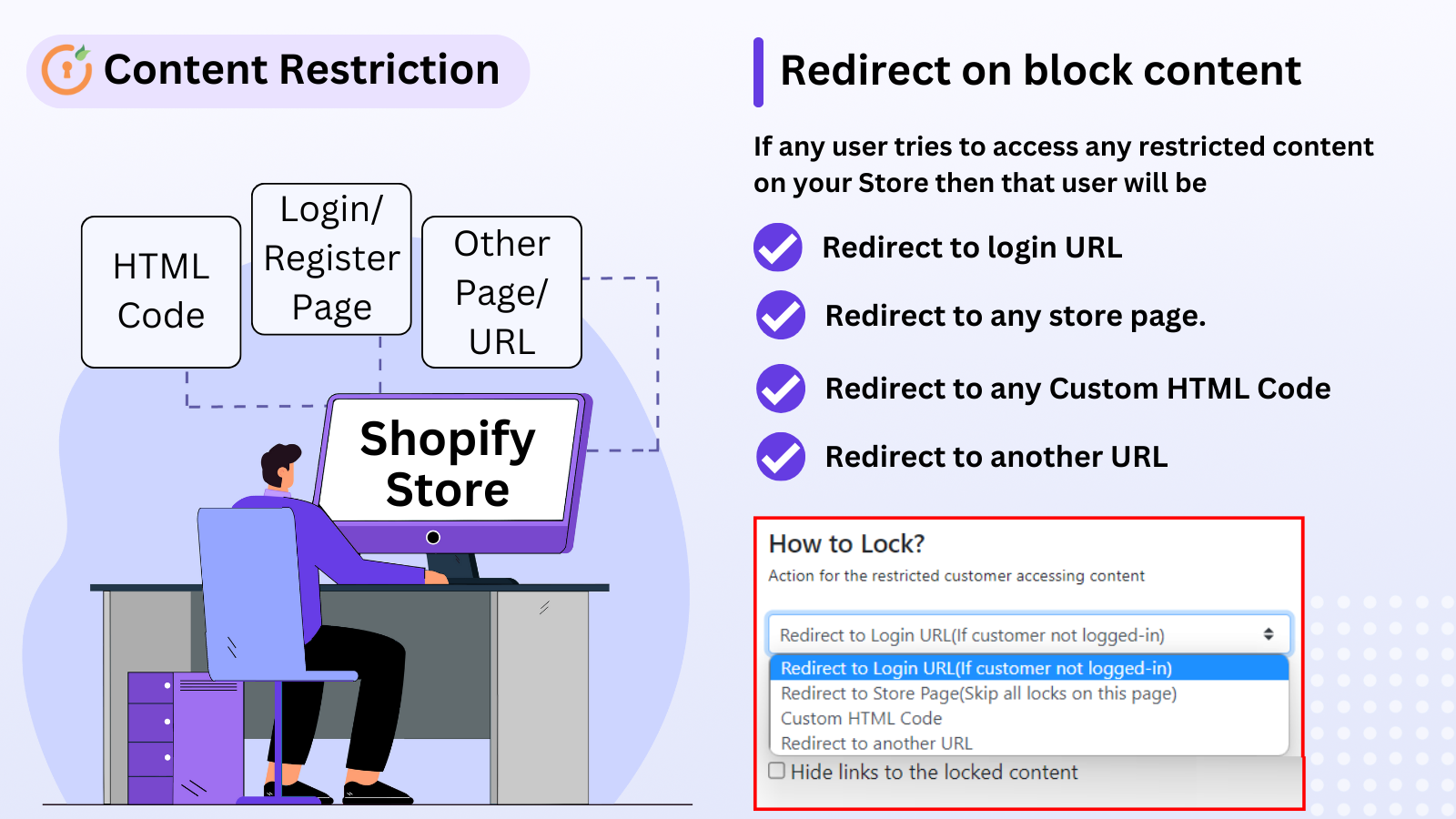 Dölj butikens innehåll för kunder med specifika taggar eller e-post