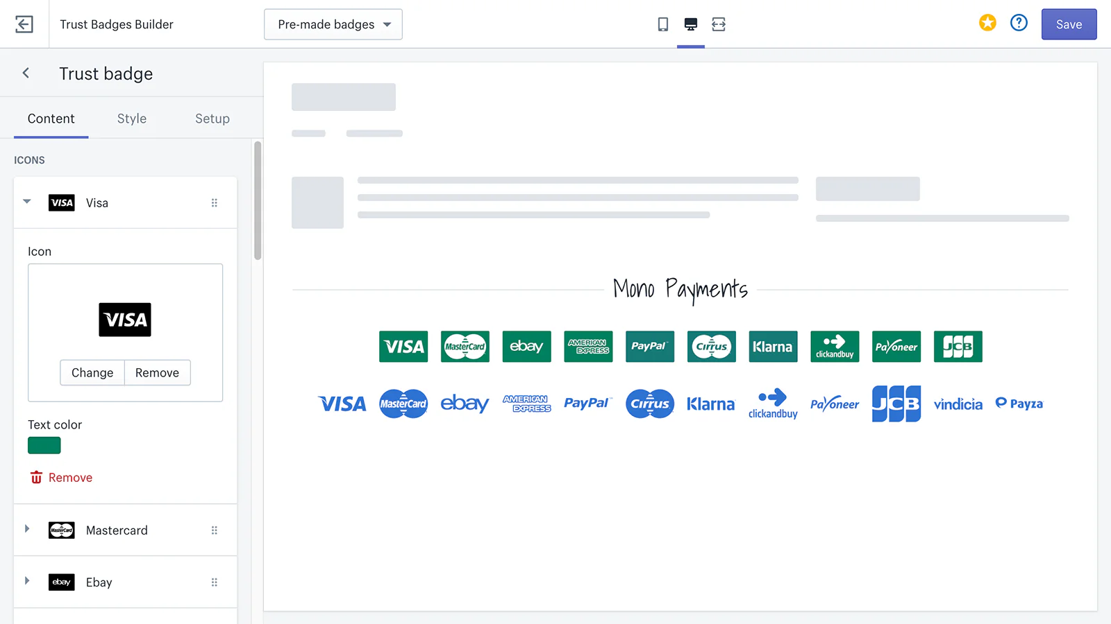 Trust Badges - Mono payments