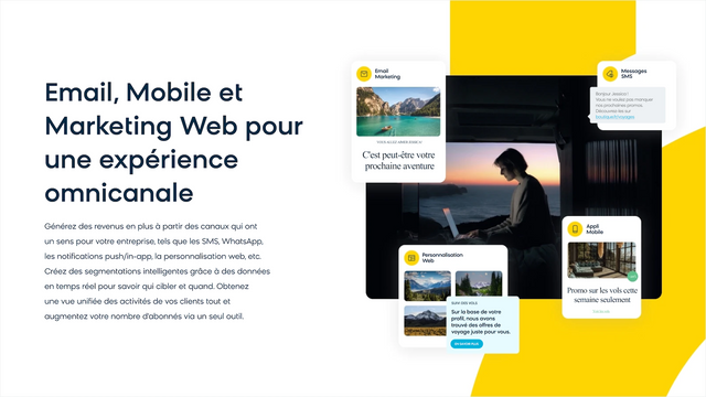 Marketing e-mail, SMS & web avec un outil marketing unifié