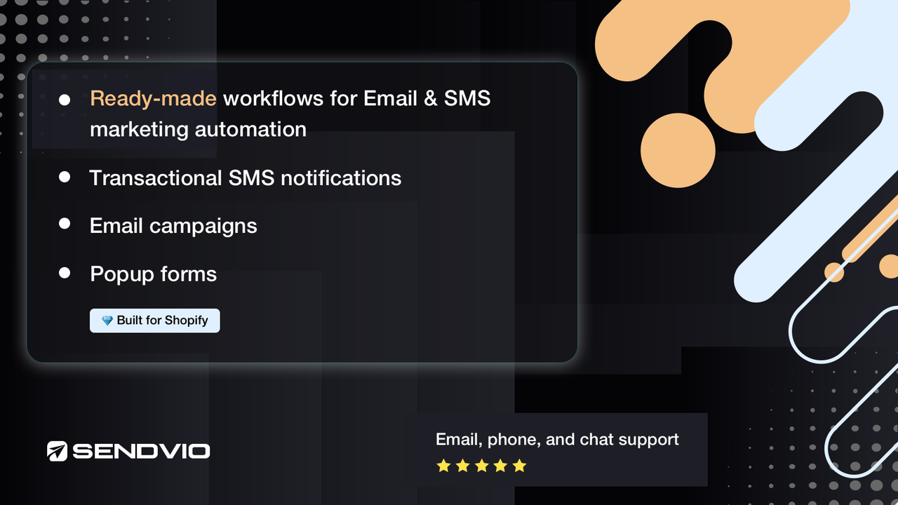 Shopify 的电子邮件和短信营销 + 短信通知