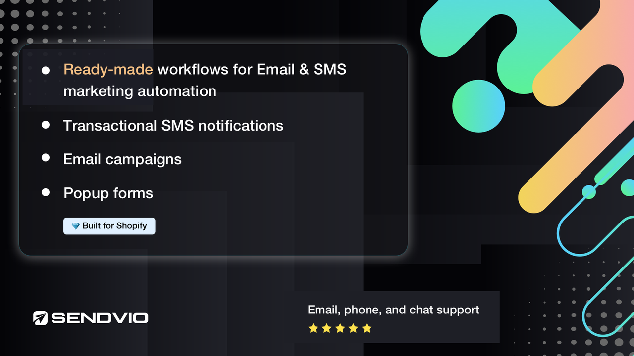 E-mail og SMS-marketing + SMS-notifikationer til Shopify