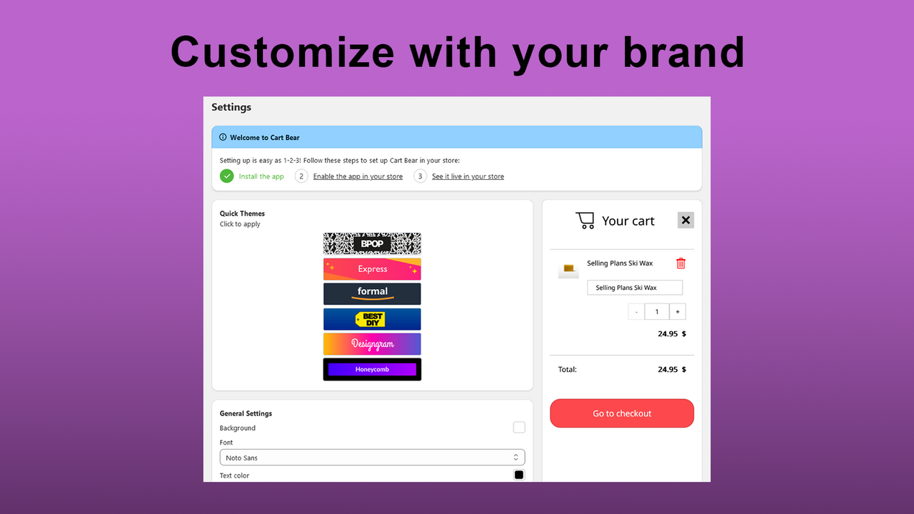 Customize with your brand colors