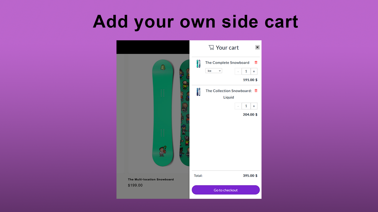 Add your own side cart