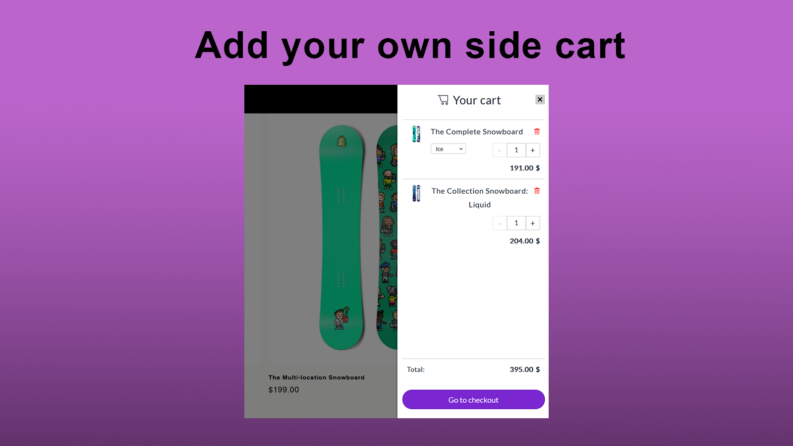 Add your own side cart