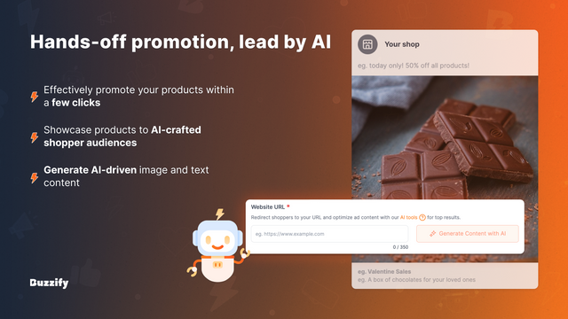 Effortless product promotion with AI