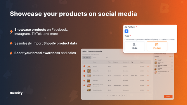 Promote your produts and brand on social media