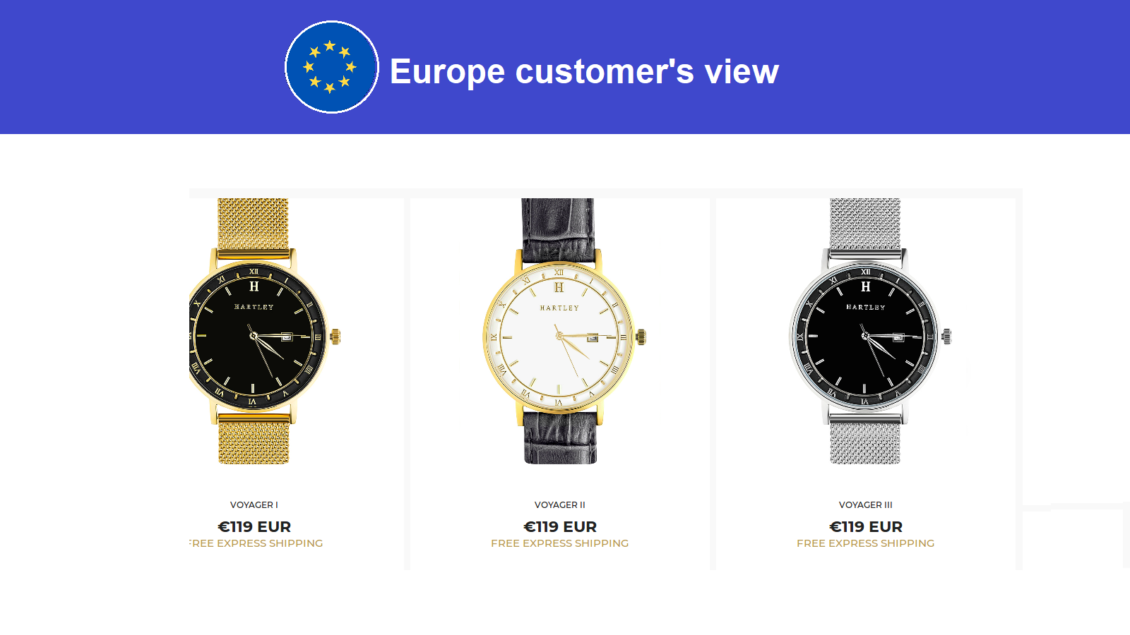 Multi Country Pricing App EU Priser