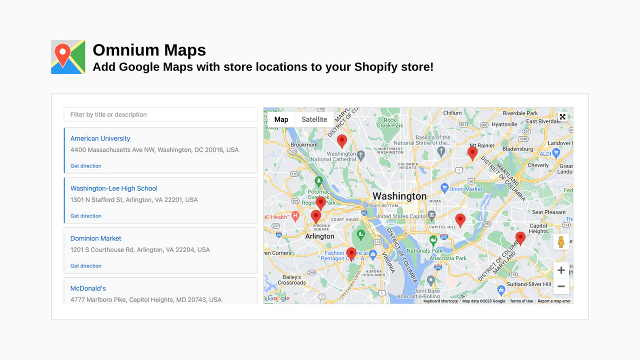 Add Google Maps with store locations to your Shopify store!