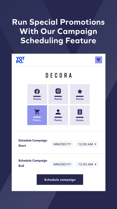 Campaign Scheduling feature