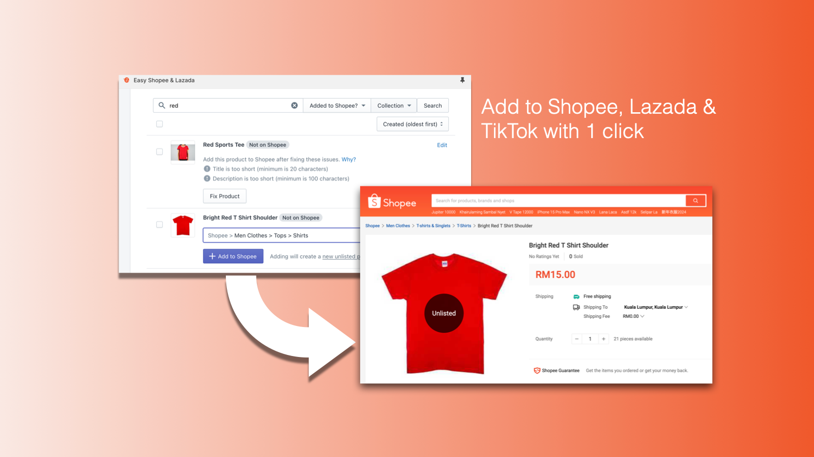 Easy Shopee, Lazada & TikTok Screenshot