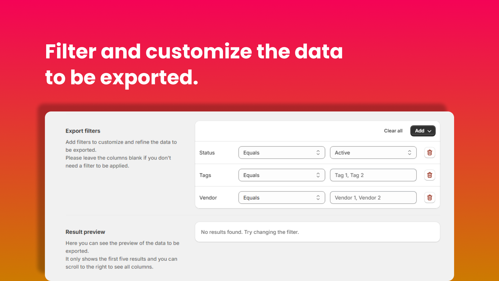 Filtering data