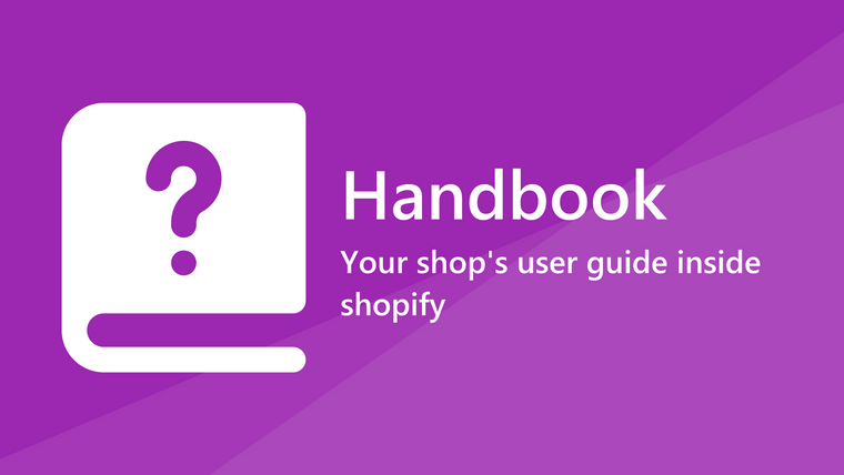 Handbook ‑ Shop User Guide Screenshot