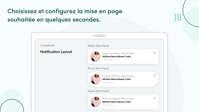 Créez et choisissez la mise en page désirée à partir de modèles 