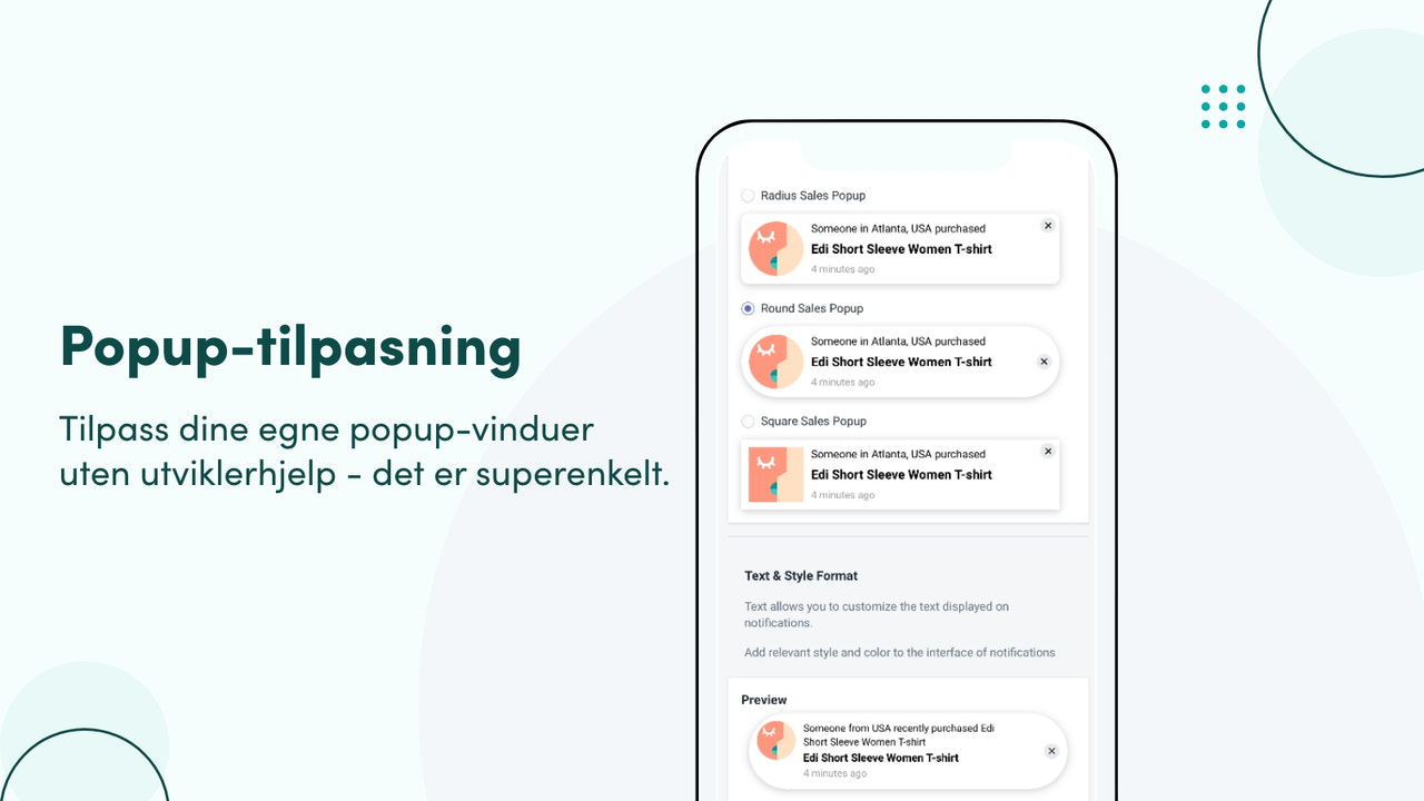 Popup-tilpasning