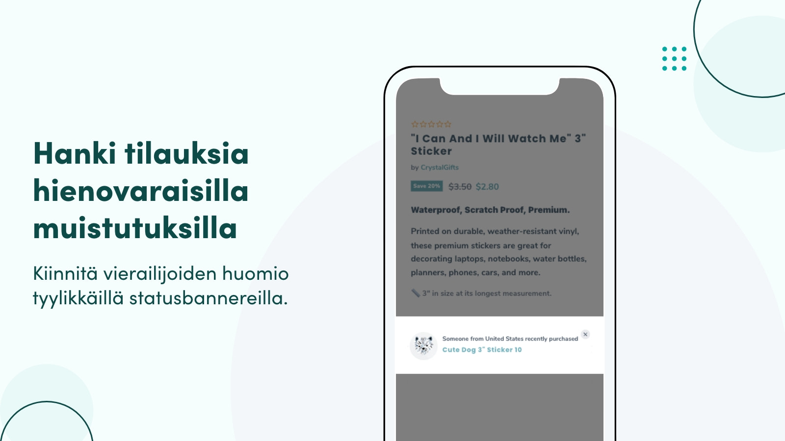 Hanki tilauksia hienovaraisilla muistutuksilla