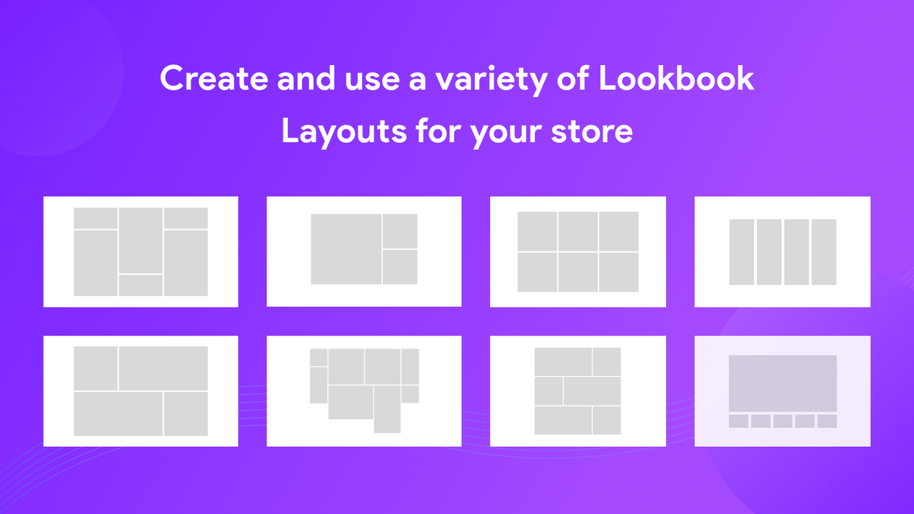 Créez et utilisez une variété de mises en page Lookbook pour votre magasin