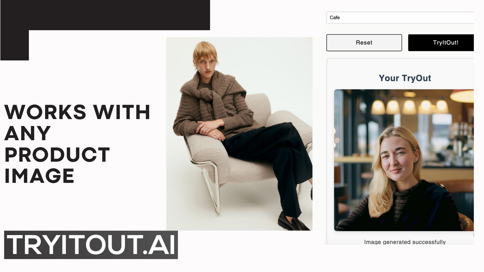 TryItOutAI (Virtual TryON) works with any style of product image