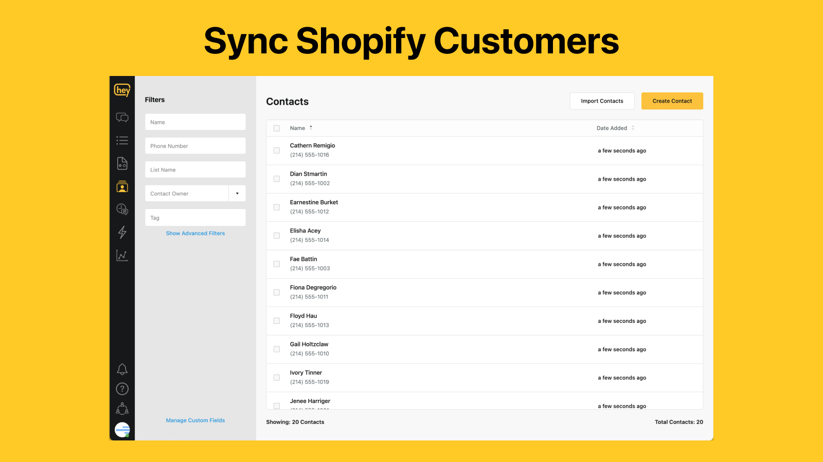 Sync Shopify Customers