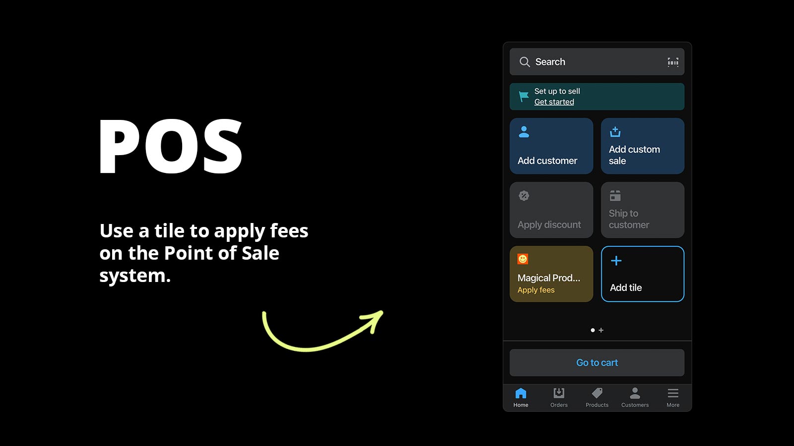 POS - Use a tile to apply fees on the Point of Sale system