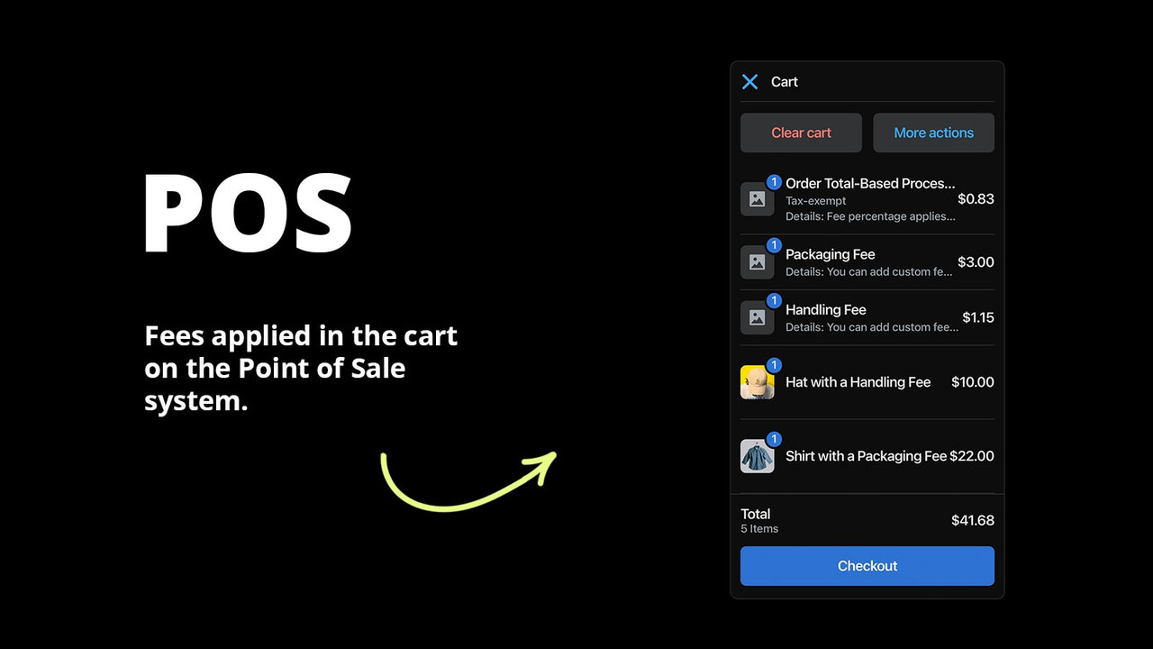 POS - Fees applied in the cart of the Point of Sale system