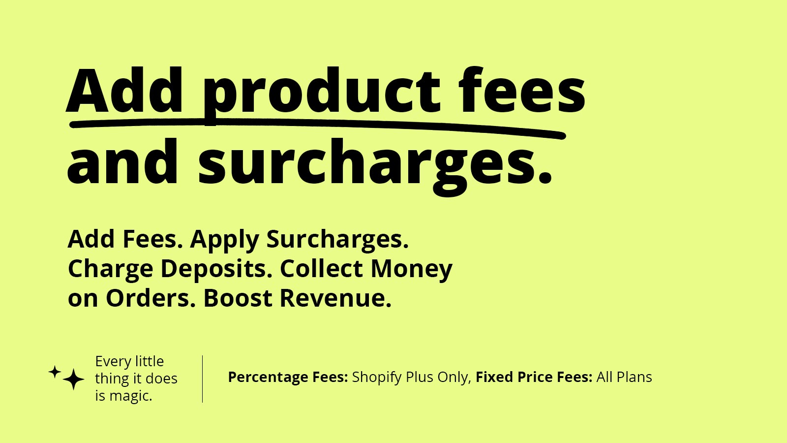 Magical Product Fees Screenshot