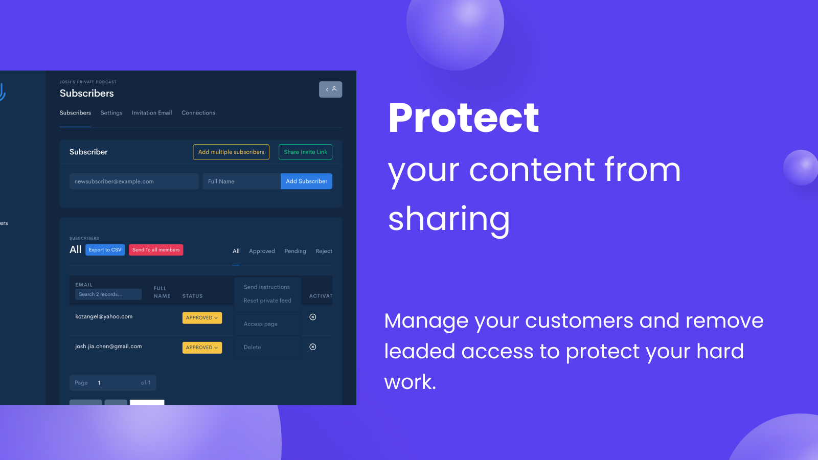 Protect your podcast from sharing without permission