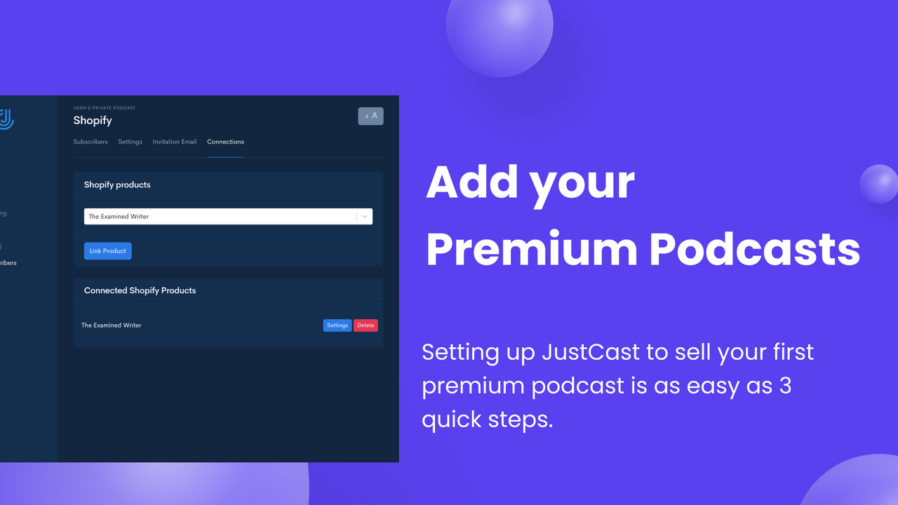 Add your premium podcasts to Shopify in 3 easy steps