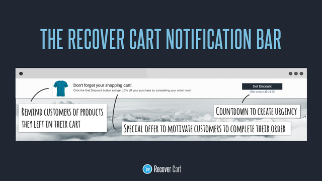 Recover Cart Pro bar