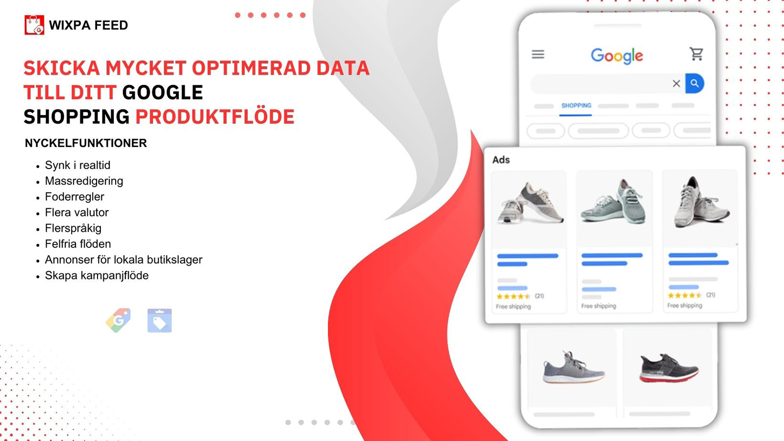 wixpa-flöde för Google Shopping