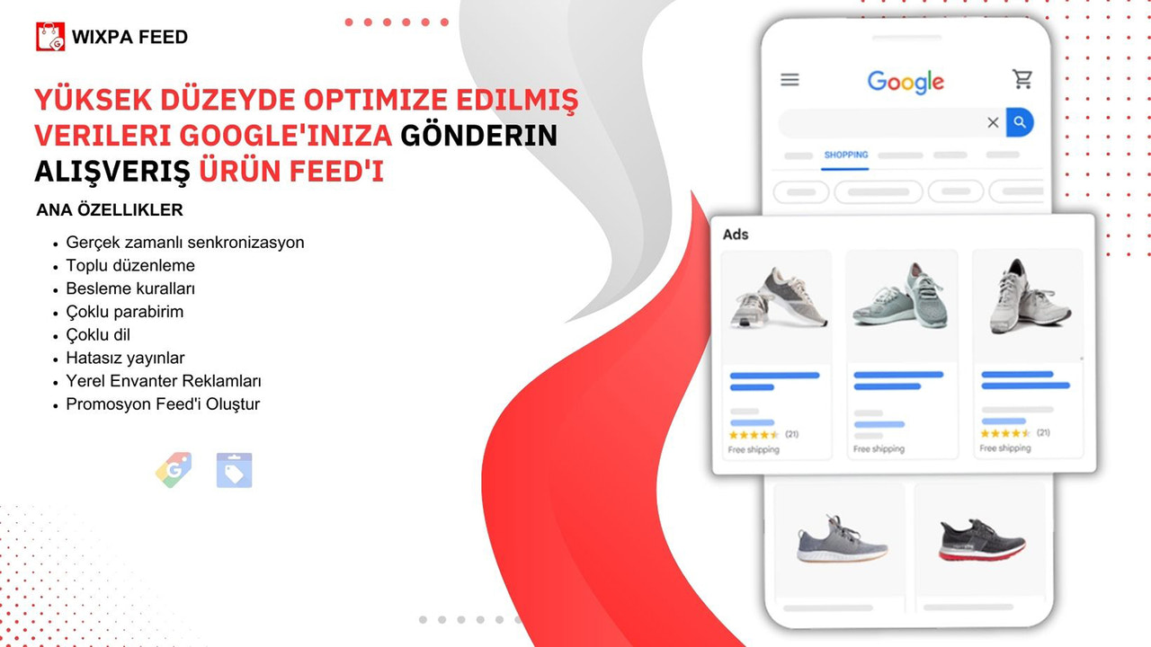 Google Alışveriş için Wixpa Özet Akışı