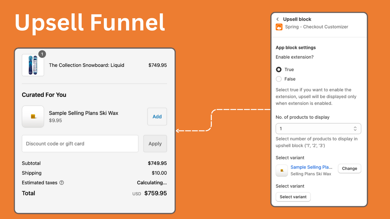 Upsell Funnel Block