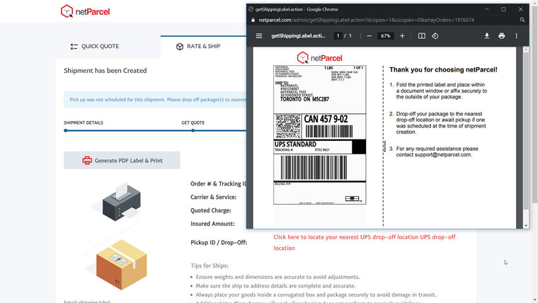 netParcel Screenshot