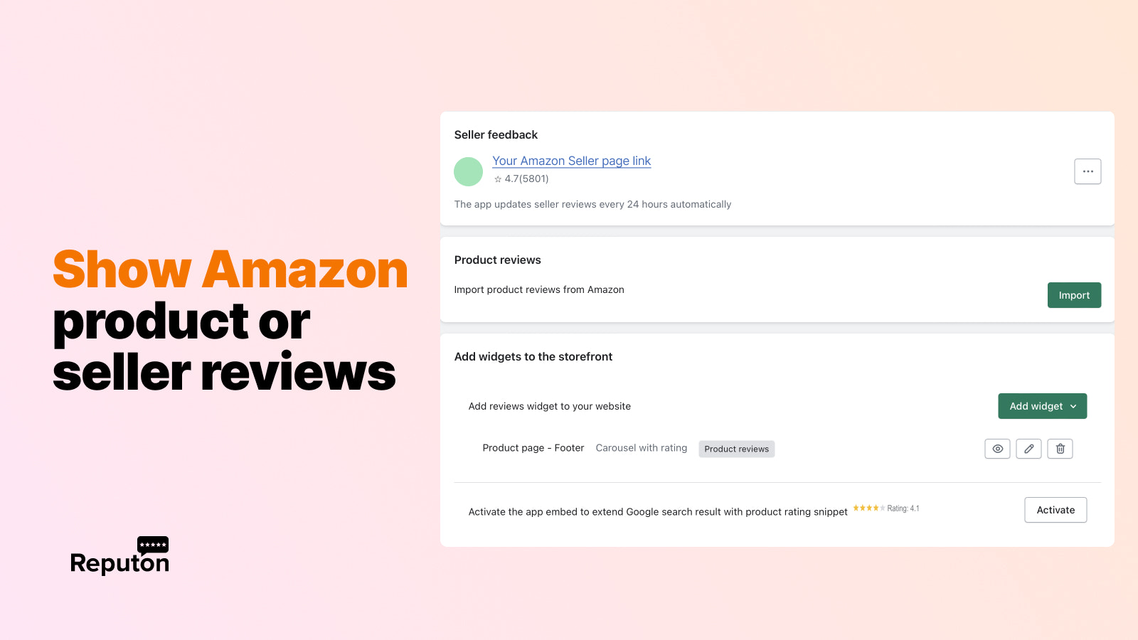 amazon seller feedback widget