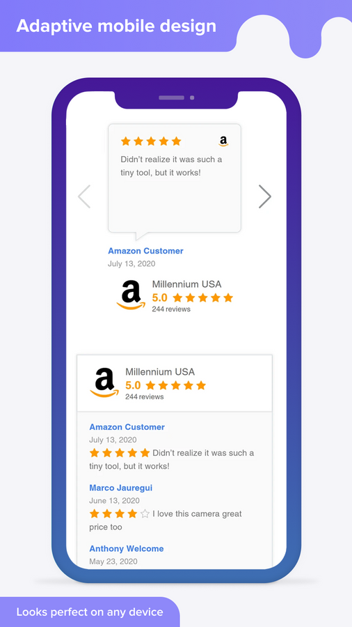 amazon reviews widget
