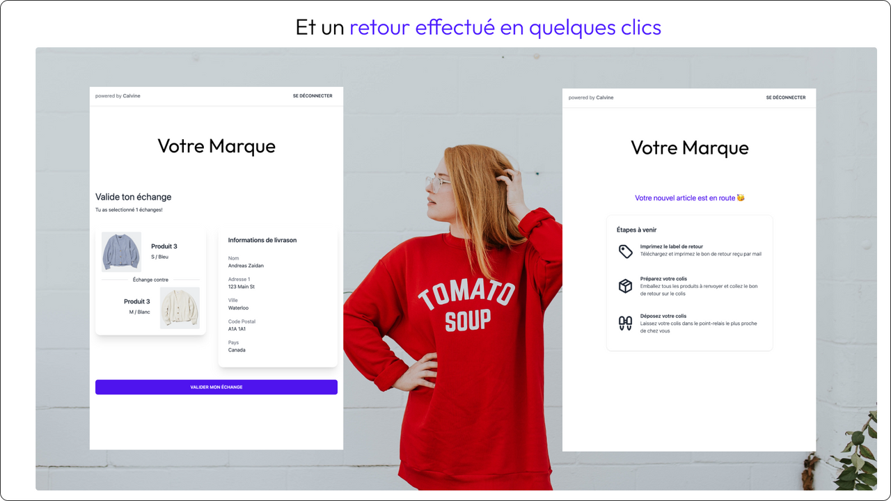 Processus de retour en quelques clics 