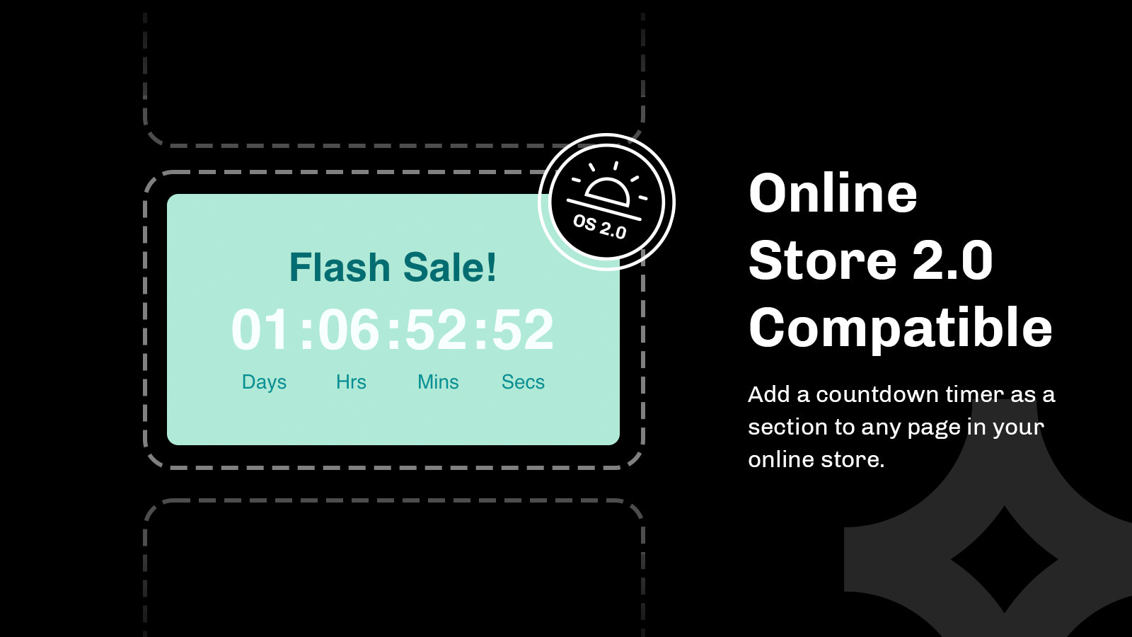  Essential Countdown widget understøtter Shopify OS 2.0 temaer