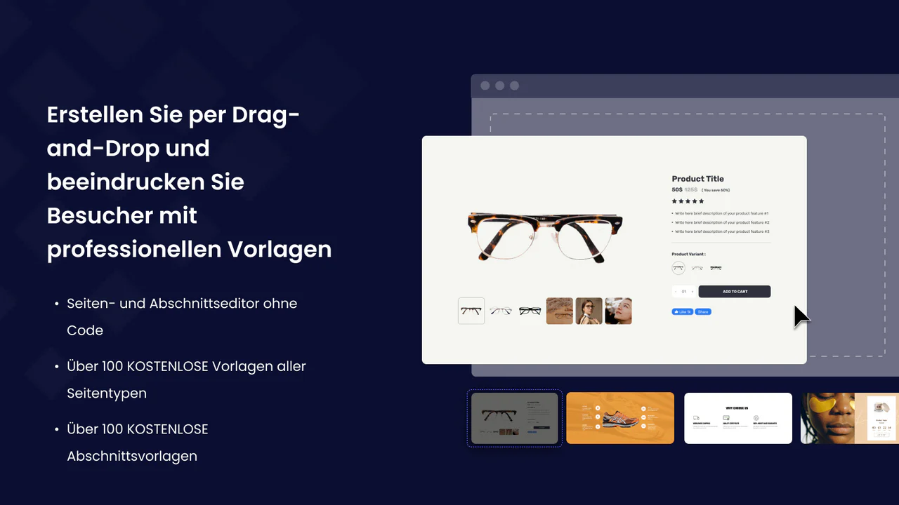 Einfacher und intuitiver Drag & Drop-Editor