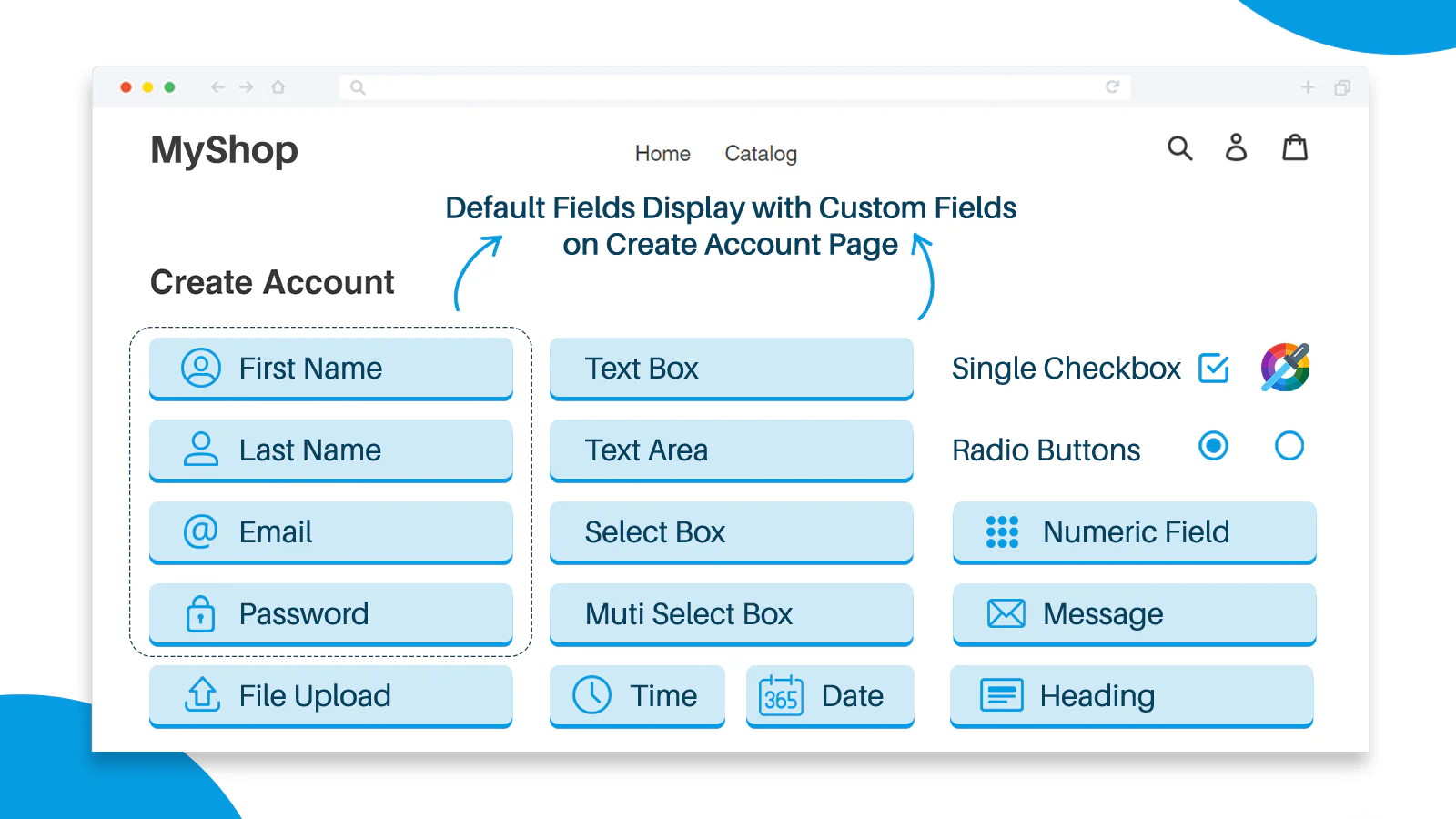 Additional Information is also Displayed in Customer Account Sec