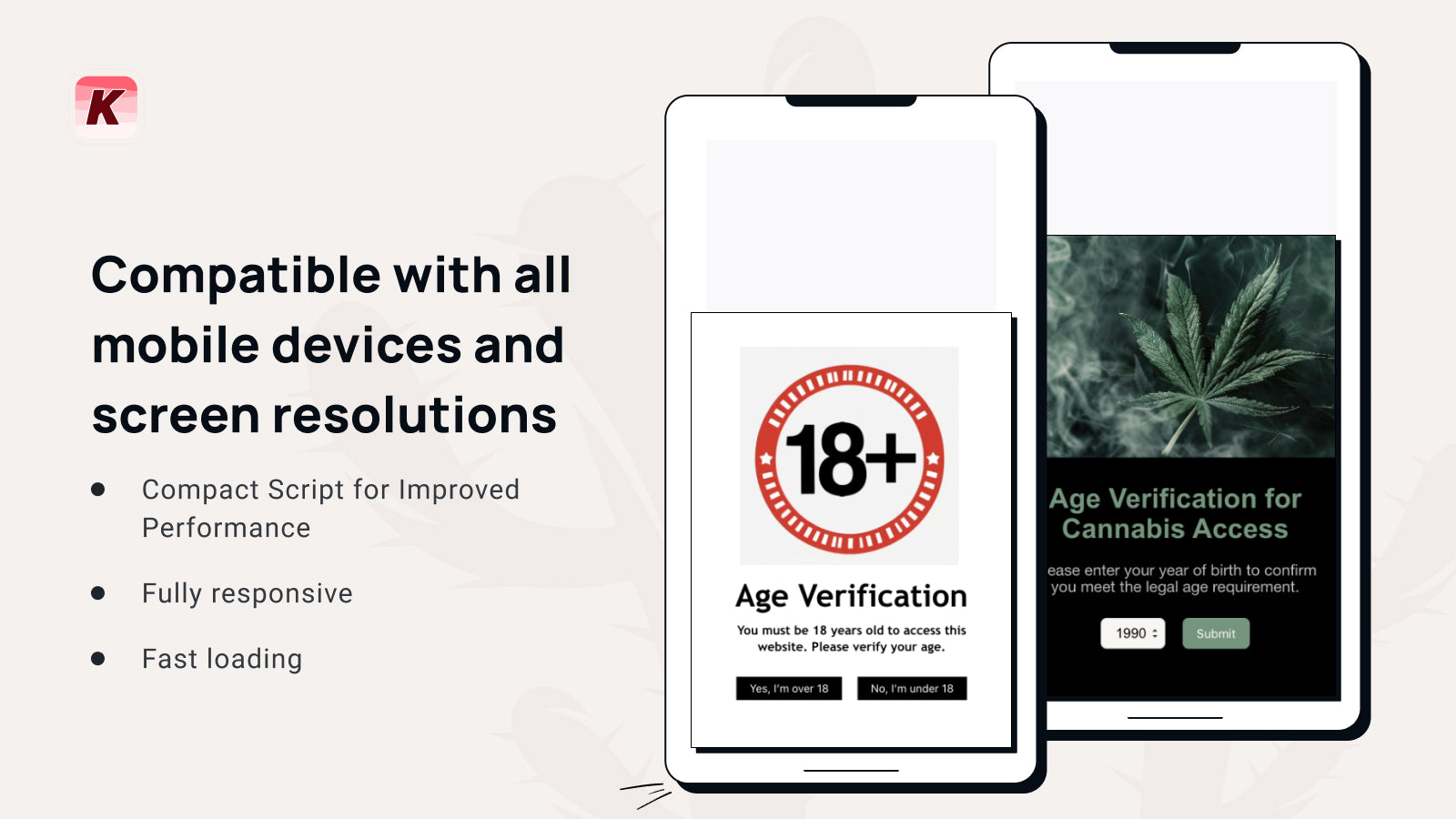 K: Age Verification Popup 18+ Screenshot