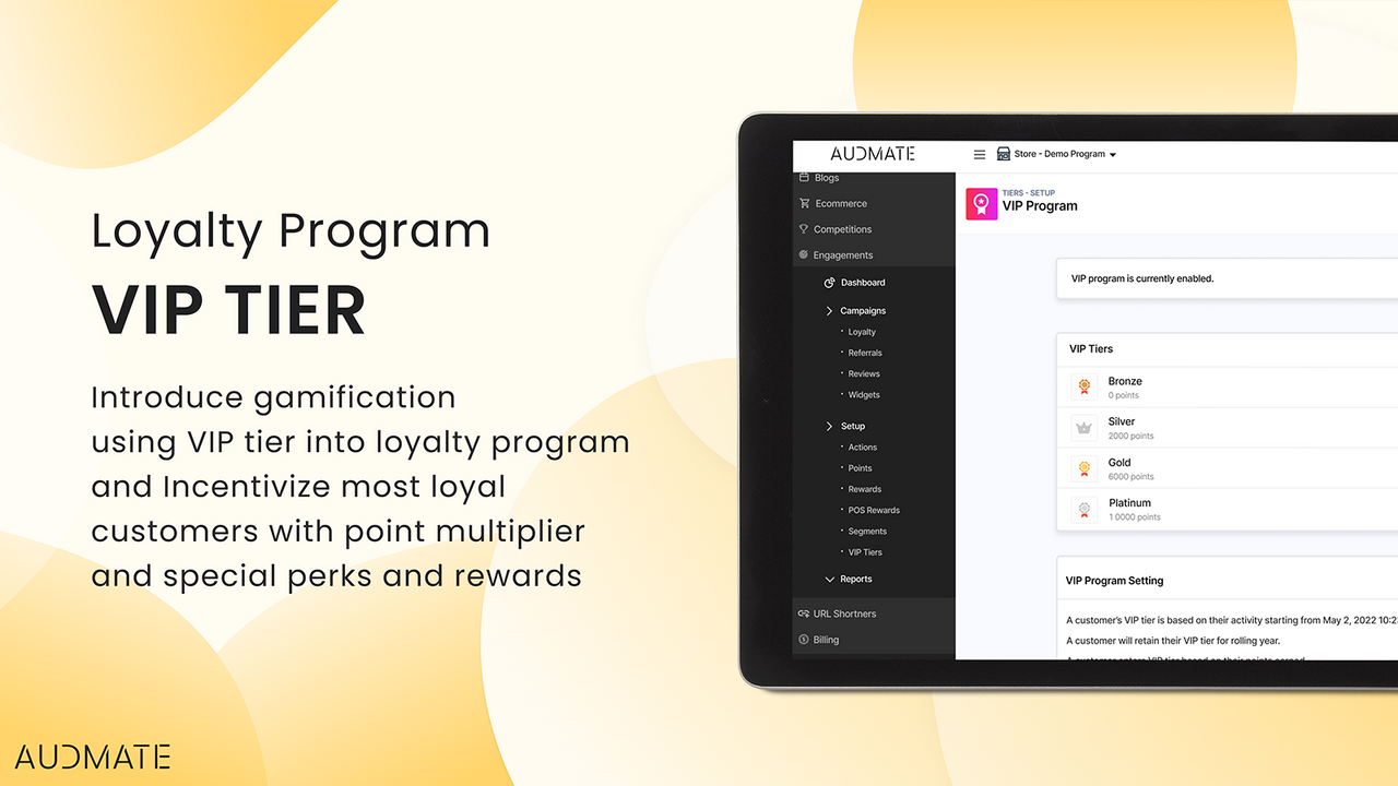 Audmate Loyalty VIP Tier