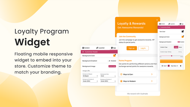 Audmate Loyalitetsprogram-widget