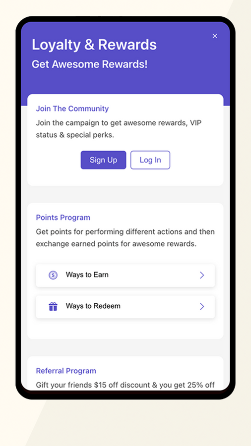 Audmate Referral Program Purple Widget