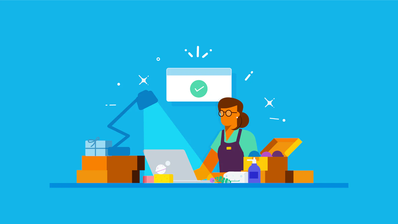 Ilustración de la integración de Shopify por Xero