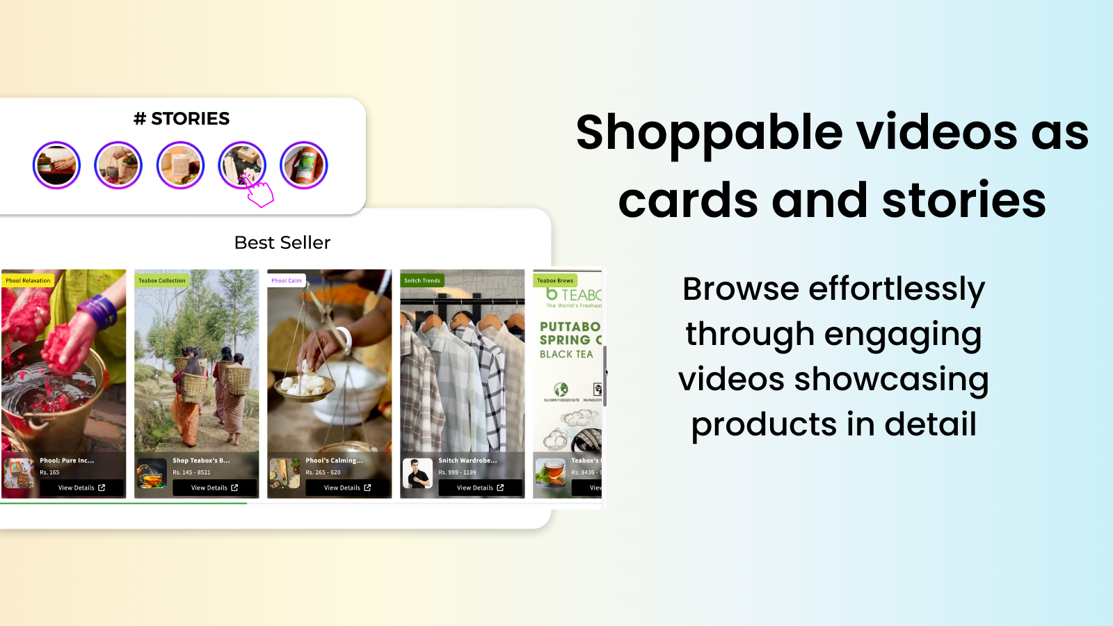 Shoppable Stories and Cards