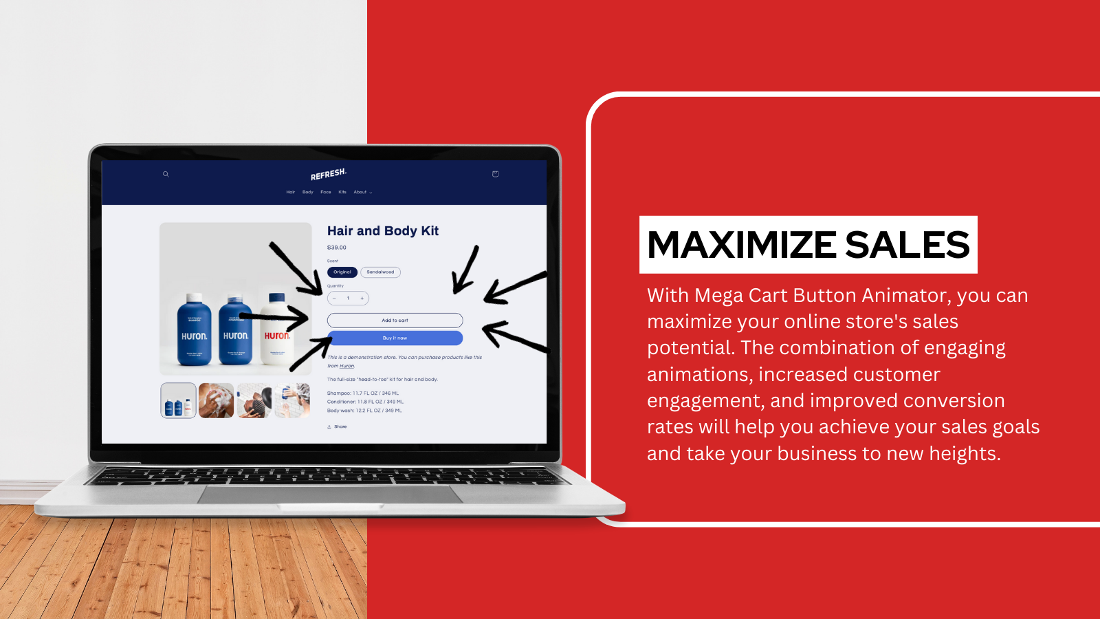 Maximiza las Ventas - Mega Cart Button Animator