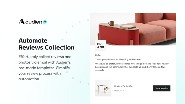Automatización en recolección de reseñas con Audien.